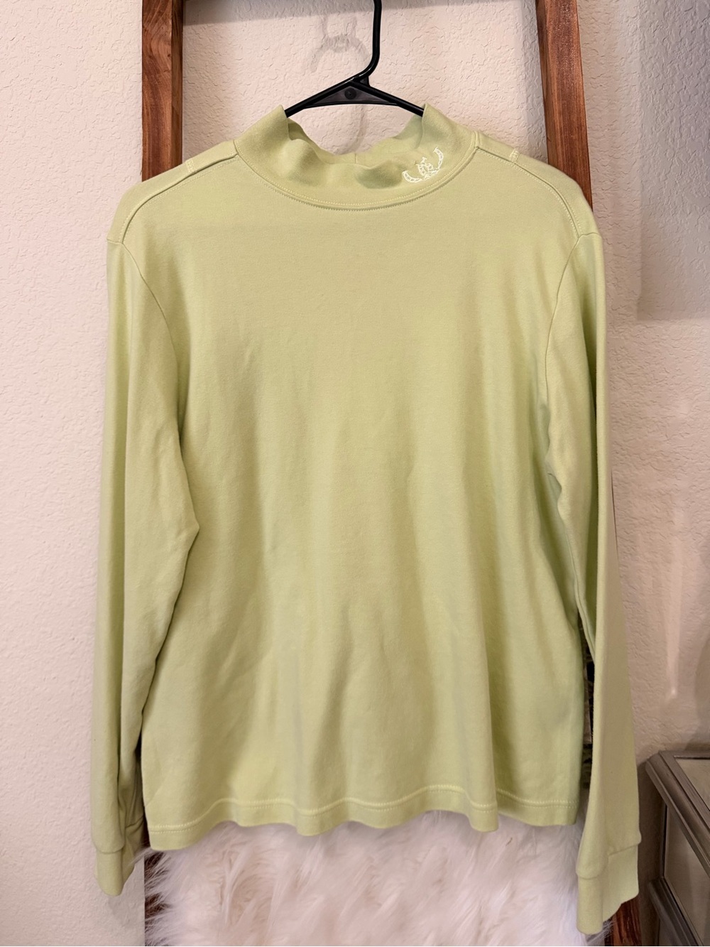 Back in the Saddle Mock Neck Coastal Cowgirl Top XL